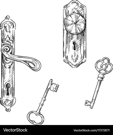 tudor door handle drawing vector|Door Handle Vector Art & Graphics .